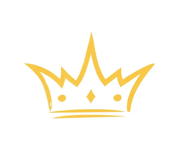 Icône Crown Doodle Sticker Pour Les Réseaux Sociaux Les Messageries — Image vectorielle