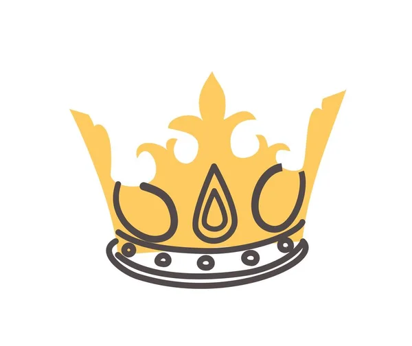Icône Crown Doodle Motif Décoration Affiche Bannière Pour Site Web — Image vectorielle