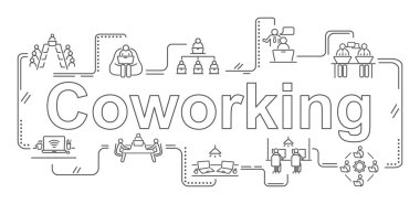 Ortak afiş. Web sitesi için minimalist simge koleksiyonu. Takım çalışması ve ortaklık, verimli iş akışı ve iş toplantısı. Beyaz arkaplanda izole edilmiş çizgi film düz vektör çizimleri