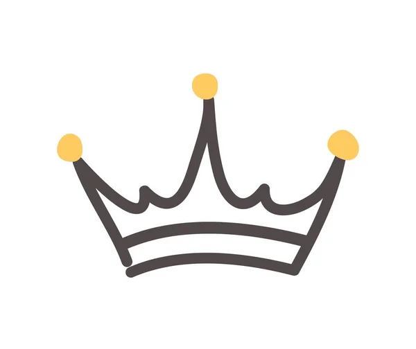 Icône Crown Doodle Affiche Bannière Pour Site Web Royaume Moyen — Image vectorielle