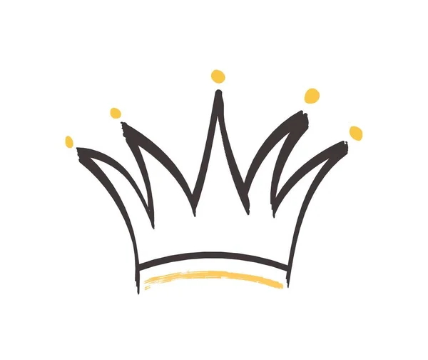 Icône Crown Doodle Affiche Bannière Pour Site Web Chevalier Objet — Image vectorielle