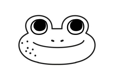 Doodle tarzı kurbağa. Doğa, vahşi yaşam ve hayvan, uzun dilli sürüngen ve kertenkele. Şirket için minimalist logoti, markalaşma. Yaratıcılık ve sanat. Oyuncak mı, maskot mu? Çizgi film düz vektör çizimi