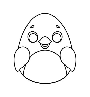 Siyah tavuk yumurtası ikonu. Çekici kuş, bahar mevsiminin sembolü. Uluslararası bayram, kültür, din ve gelenekler. Davetiye ve tebrik kartı tasarımı. Çizgi film düz vektör çizimi