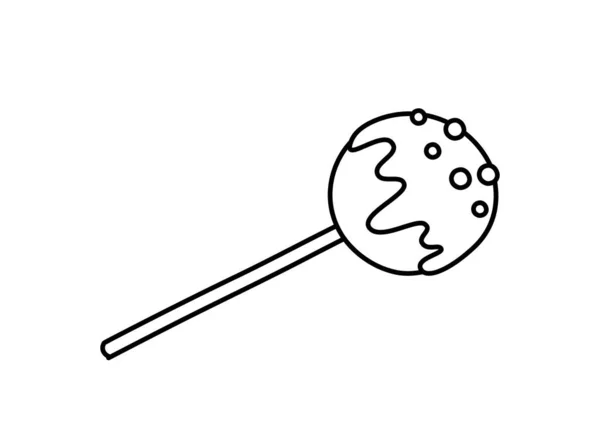 Bonbonzeilen Symbol Lutscher Dessert Feinschmecker Aufkleber Für Soziale Netzwerke Und — Stockvektor