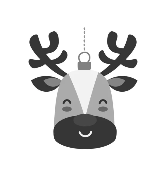 Weihnachten Hirsch Ikone Aufkleber Für Soziale Netzwerke Und Messenger Santas — Stockvektor