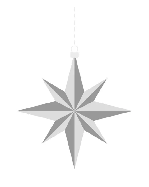 Ikona Gwiazdkowej Gwiazdy Dekoracja Choinki Plakatu Lub Banera Stronę Internetową — Wektor stockowy
