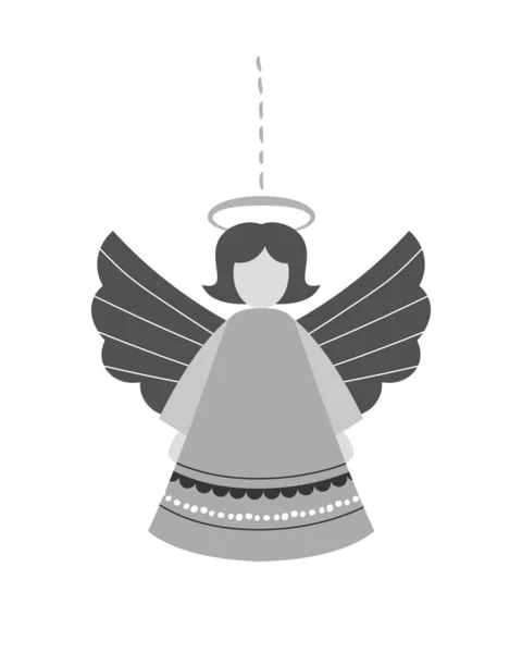 Різдвяна Ікона Ангела Різдвяна Іграшка Плакат Або Банер Веб Сайту — стоковий вектор