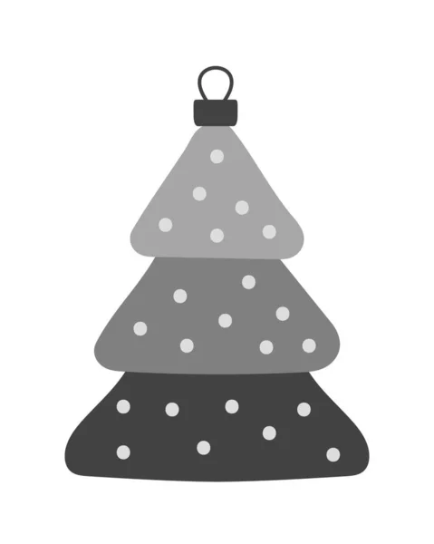 クリスマスツリーアイコン 雪の下の冬の木 自然と新年のシンボル 部屋の装飾および付属品 おもちゃ 会社や組織のための最小限のロゴ 漫画フラットベクターイラスト — ストックベクタ