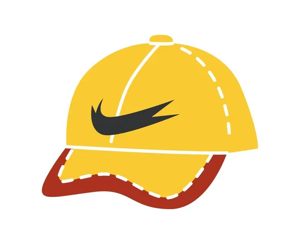 Γυναικεία Ρούχα Αυτοκόλλητο Κίτρινο Αθλητικό Καπέλο Για Την Καλοκαιρινή Περίοδο — Διανυσματικό Αρχείο