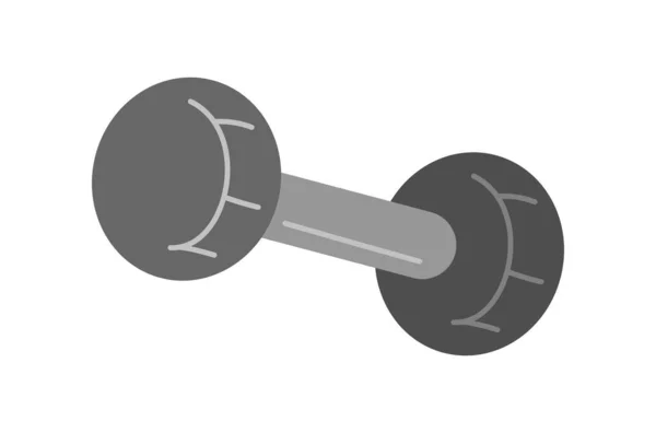 Black Dumbbell Concept Heavy Equipment Strengthening Muscles Training Home Gym — Stock Vector