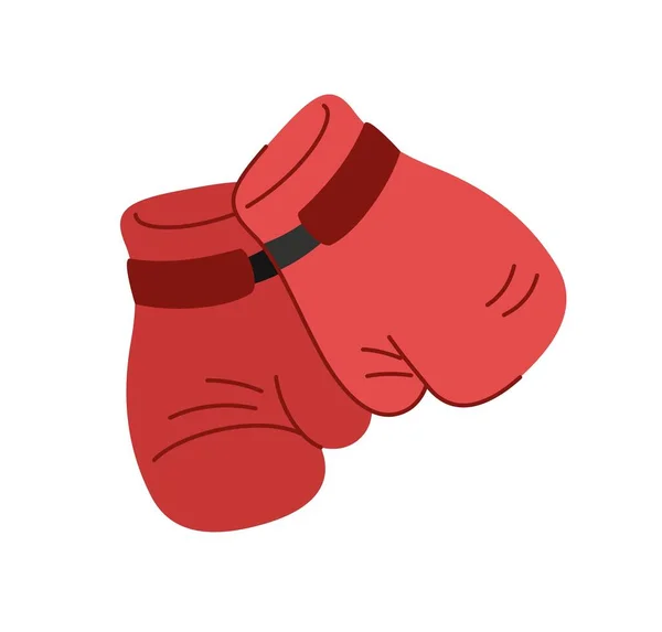 Rode Bokshandschoenen Uitrusting Voor Sport Actieve Levensstijl Vecht Wedstrijden Toernooi — Stockvector