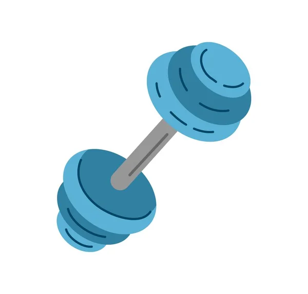 Concepto Dummbell Azul Equipamiento Deportivo Para Niñas Fortalecimiento Los Músculos — Vector de stock