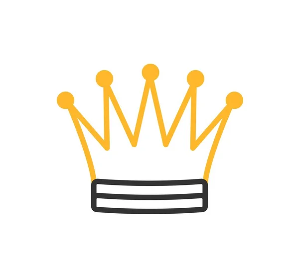 Xadrez Ícone Cor Coroa Logotipo Para Empresa Organização Criatividade Minimalista — Vetor de Stock