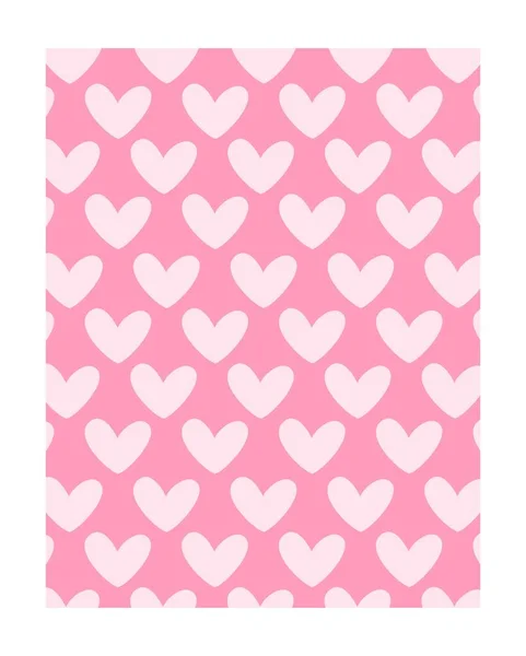 Bannière Beignets Rose Motif Sans Couture Avec Des Cœurs Élément — Image vectorielle