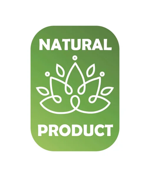 Naturprodukt Logo Die Pflege Von Natur Und Umwelt Minimalistische Blattsilhouette — Stockvektor