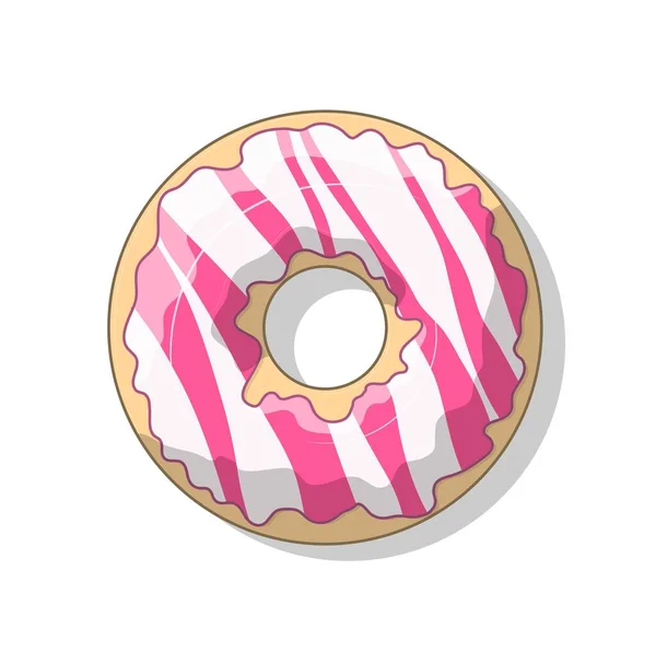 Pinkfarbenes Donut Symbol Symbol Für Feiertage Und Feste Geschenk Und — Stockvektor