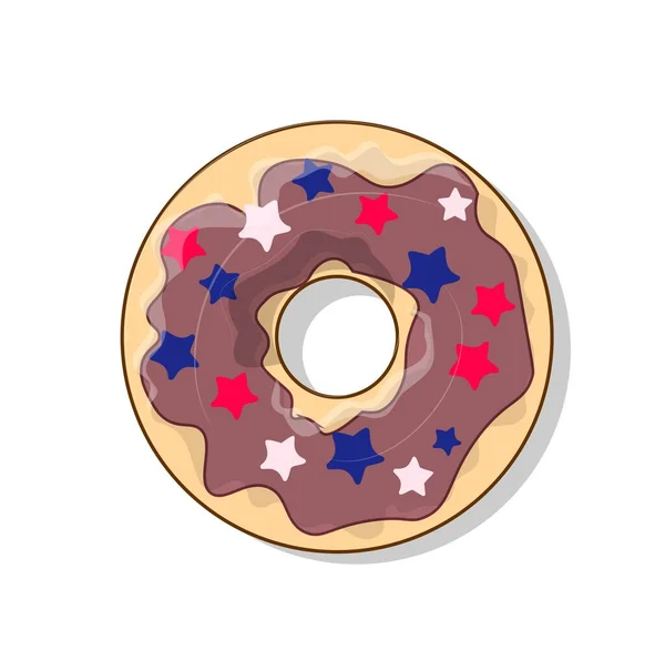 Braune Donut Ikone Poster Oder Banner Für Website Schokolade Und — Stockvektor