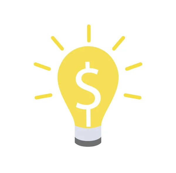 Ícone Lâmpada Metáfora Para Startup Projeto Sucesso Inovação Ideia Visão — Vetor de Stock