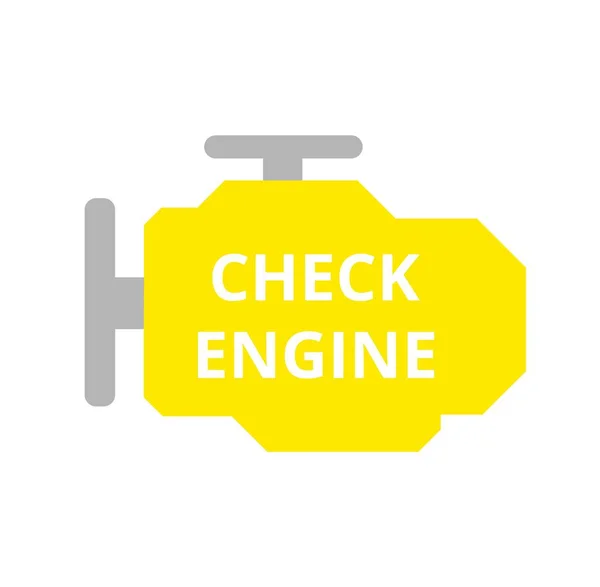 車のチェックエンジンアイコン エンジンおよび機械の状態のインフォグラフィックそして評価 トラブルシューティング ポスターやバナー 漫画フラットベクターイラスト — ストックベクタ