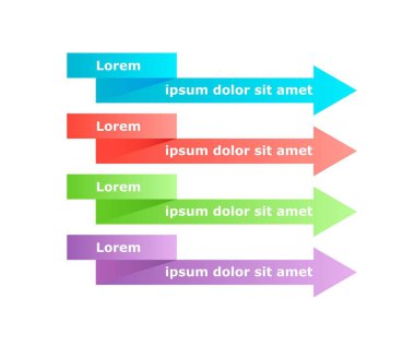 Bilgi okları konsepti. Web sitesi için tasarım ögesi, programlar ve uygulamalar için arayüz, gösterge paneli. İstikamet ve yön bulma. Web sitesi afişi ya da afişi. Çizgi film düz vektör çizimi