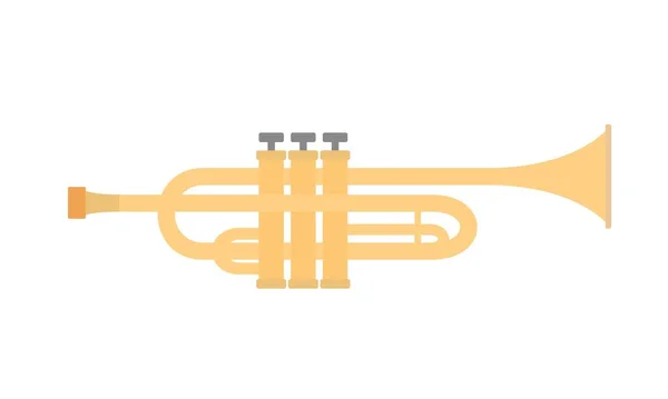 Концепція Золотої Труби Вітровий Інструмент Джазу Блюзу Класичної Музики Шаблон — стоковий вектор