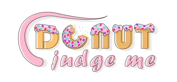 Les Donuts Jugent Bannière Élément Graphique Pour Site Web Douceur — Image vectorielle