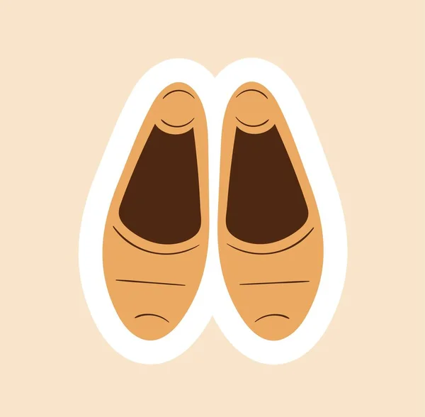 Κίτρινα Γυναικεία Παπούτσια Εικονίδιο Μόδα Μόδα Και Στυλ Στοιχείο Ρουχισμού — Διανυσματικό Αρχείο