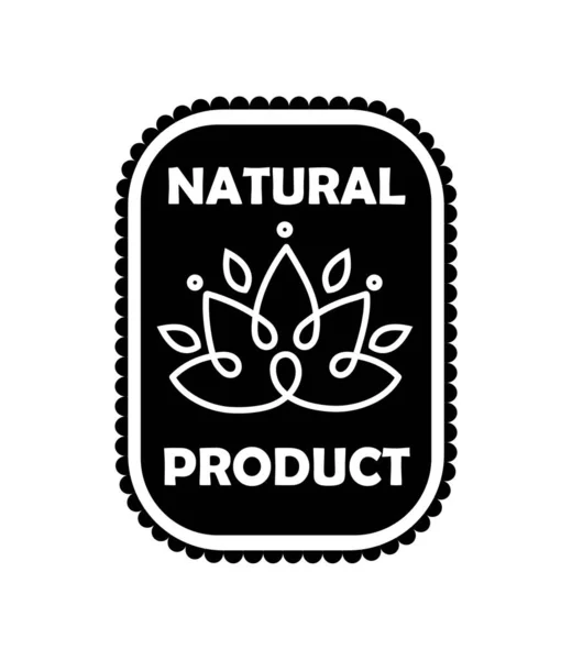 Naturlig Produktmärkning Klistermärke För Sociala Medier Och Snabbmeddelanden Hälsosam Mat — Stock vektor