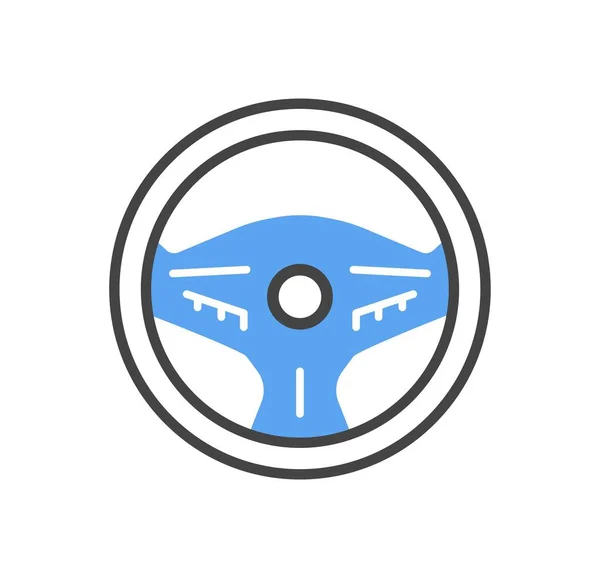 Ícone Doodle Serviço Carro Volante Azul Símbolo Controlo Veículo Elemento —  Vetores de Stock