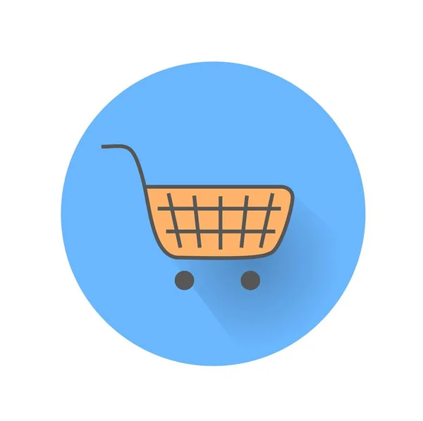 Basket Cart Icon Poster Banner Website Supermarket Grocery Store Marketing — Stock Vector