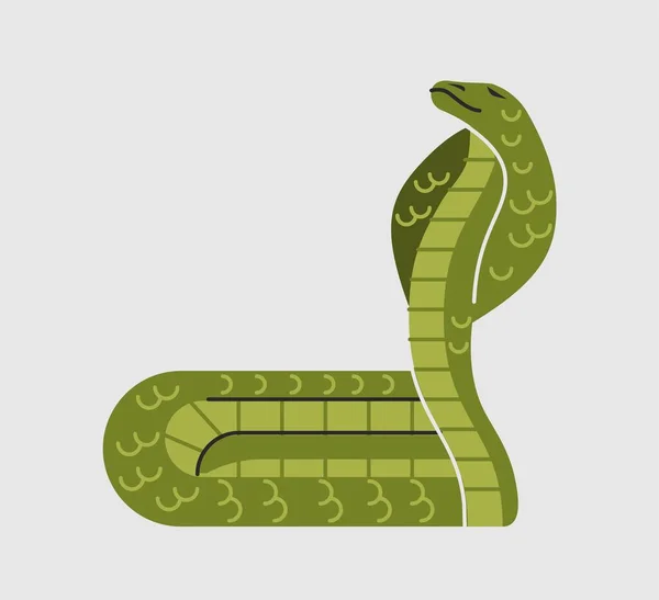 Єгипетська Концепція Змії Священна Тварина Ящірка Небезпека Хижак Плакат Або — стоковий вектор