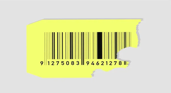 Conceito Código Barras Pricetag Quadrado Identificador Scanner Loja Loja Mercado —  Vetores de Stock