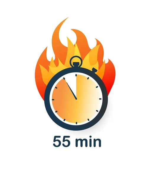 Minutos Reloj Icono Fuego Interfaz Para Programas Aplicaciones Oferta Especial — Archivo Imágenes Vectoriales