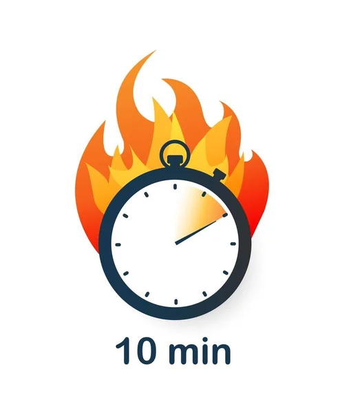 Minutos Reloj Icono Fuego Interfaz Para Programas Aplicaciones Marketing Publicidad — Archivo Imágenes Vectoriales