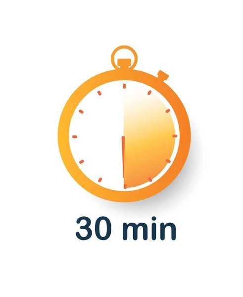 Icône Horloge Minutes Demi Heure Durée Segment Horloge Affaires Délai — Image vectorielle