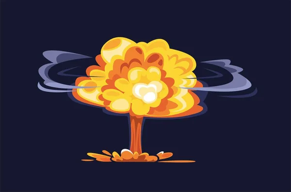 Концепция Взрыва Бомбы Опасный Взрыв Большой Бомбы Динамита Военное Ядерное — стоковый вектор
