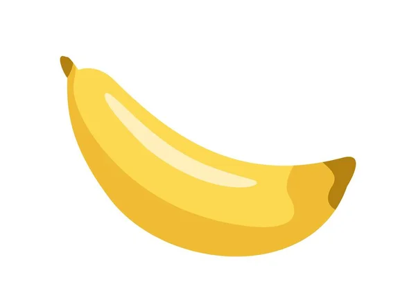Icona Del Cibo Sano Colorato Adesivo Con Banana Dolce Matura — Vettoriale Stock