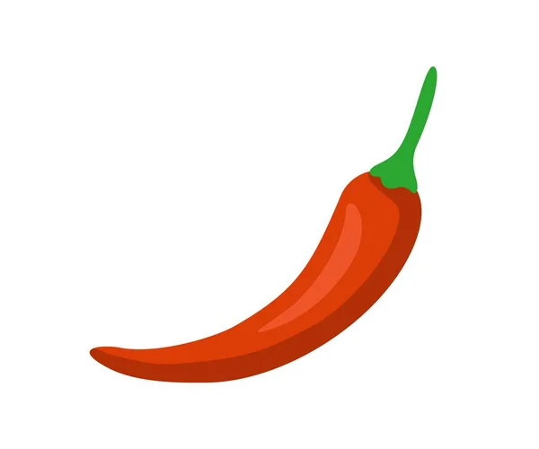 Icône Nourriture Saine Sticker Coloré Piment Rouge Épicé Légumes Naturels — Image vectorielle