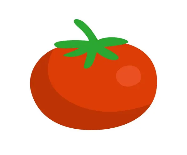 Ícone Comida Saudável Adesivo Colorido Com Tomate Vermelho Suculento Produto —  Vetores de Stock