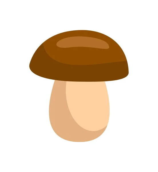 Healthy Food Icon Sticker Edible Wild Mushroom Delicious Champignon Organic — Stock Vector