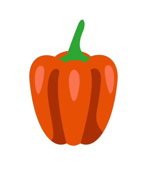 Ikona Zdrowej Żywności Naklejka Słodką Soczystą Papryką Pyszne Organiczne Warzywa — Wektor stockowy