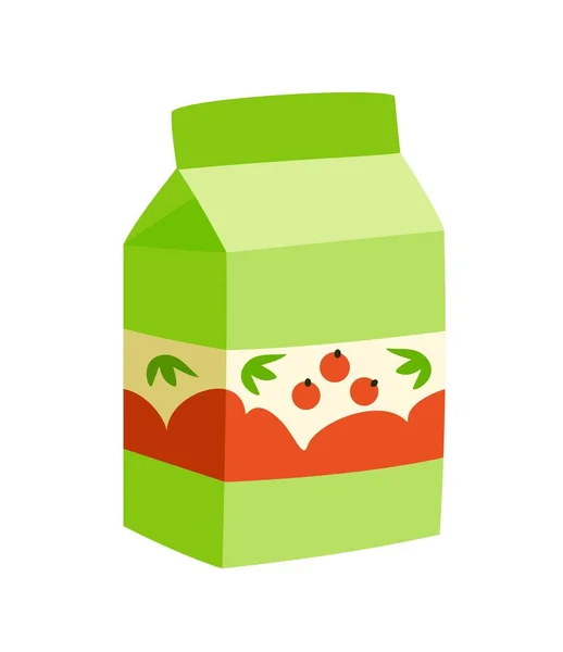 Gesunde Ernährung Sticker Mit Süßen Früchten Oder Beerenjoghurt Köstliches Natürliches — Stockvektor