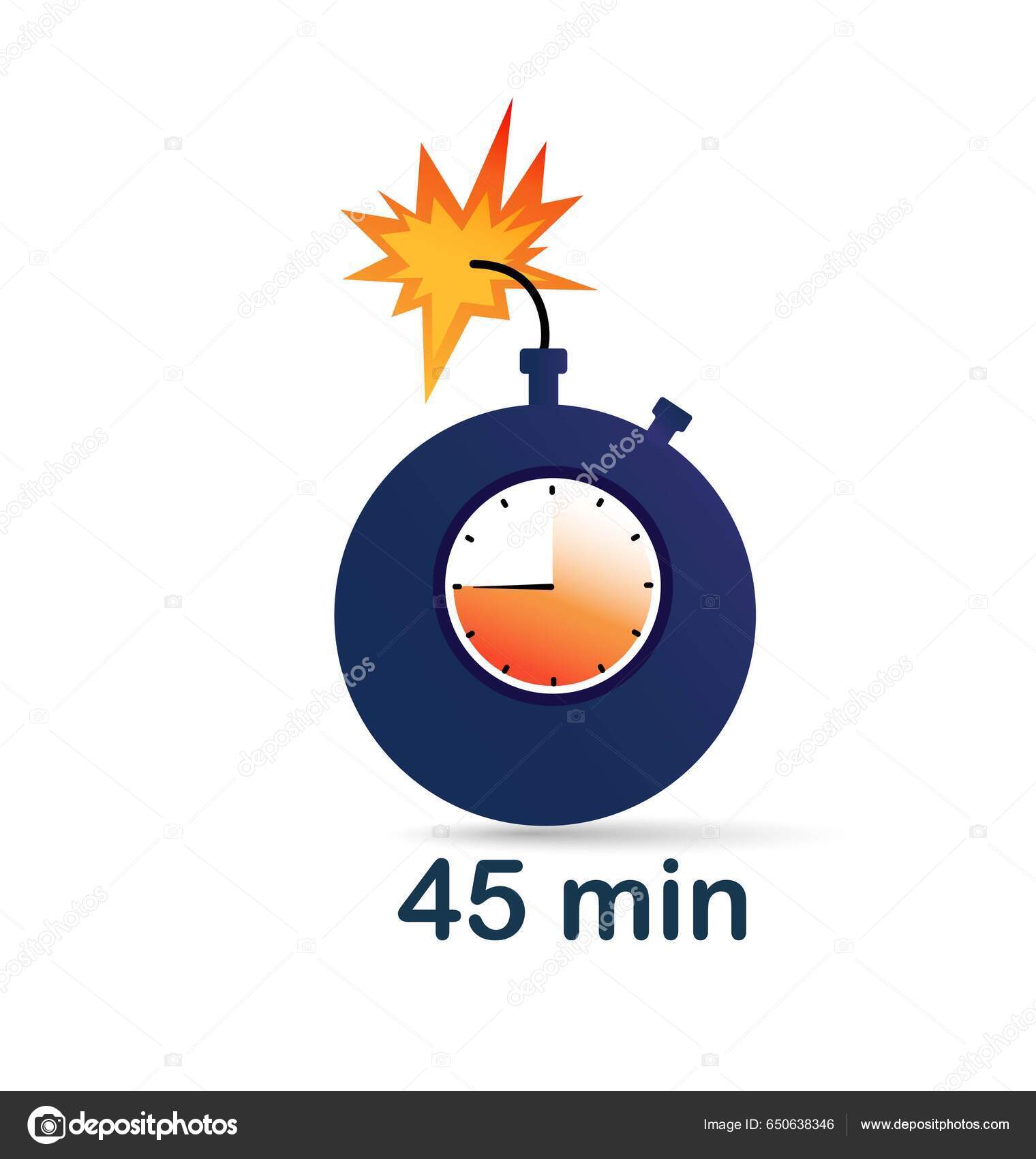 Bomba Reloj Minutos Elemento Grafico Para Sitio Web Peligro Explosion Vector de stock 650638346 de mentalmind