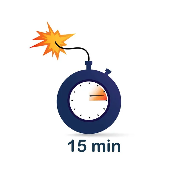 Bombe Horloge Minutes Sticker Pour Les Réseaux Sociaux Les Messagers — Image vectorielle