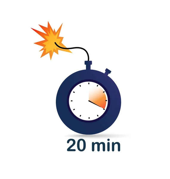 Bombe Horloge Minutes Interface Pour Les Programmes Applications Danger Les — Image vectorielle