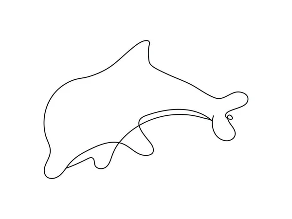 Koncepcja Delfinów Minimalistyczna Kreatywność Sztuka Estetyka Elegancja Reprezentant Podwodnego Świata — Wektor stockowy