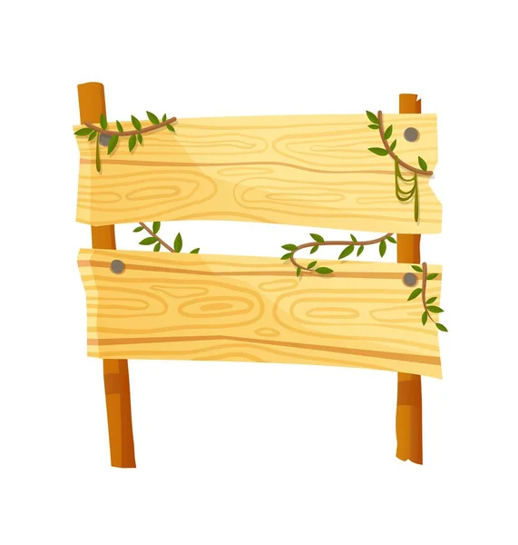 Holzschild Dschungel Stil Vintage Leitpfosten Und Panel Regenwald Und Natur — Stockvektor