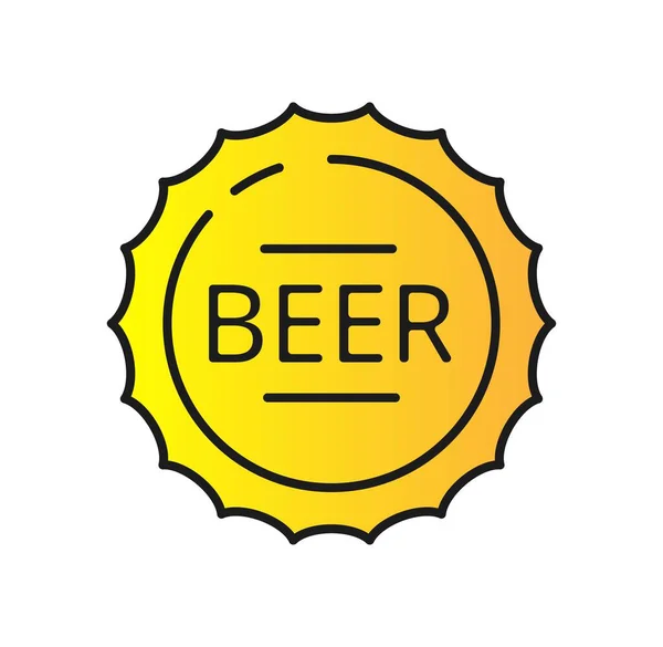Icono Bebida Cervecera Símbolo Calidad Etiqueta Premio Mejor Producto Bebida — Vector de stock