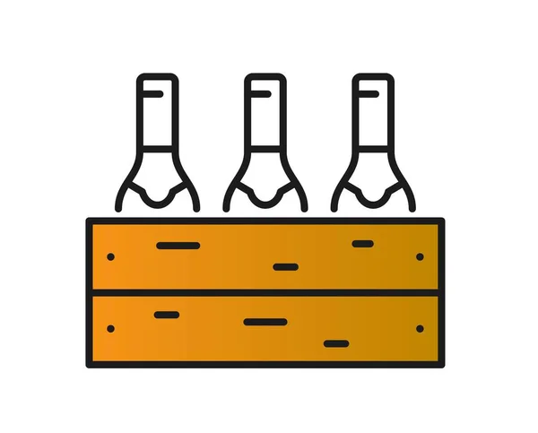 Ikona Nápoje Pivovaru Sud Kohoutkem Pro Skladování Alkoholických Nápojů Piva — Stockový vektor