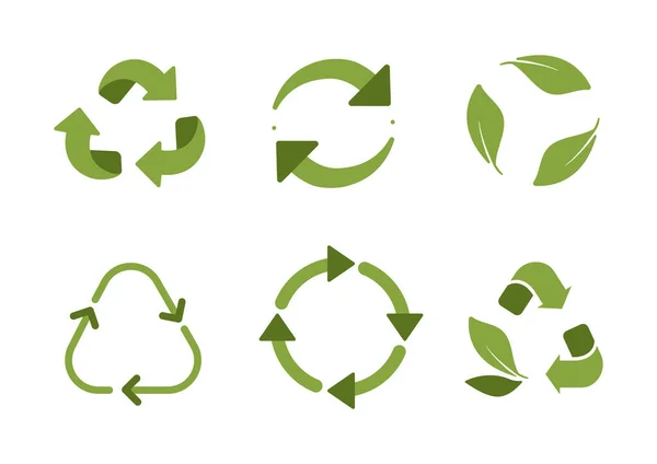 Recycle Icons Gesetzt Sammlung Von Grafischen Elementen Für Die Website — Stockvektor